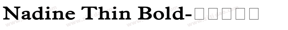 Nadine Thin Bold字体转换